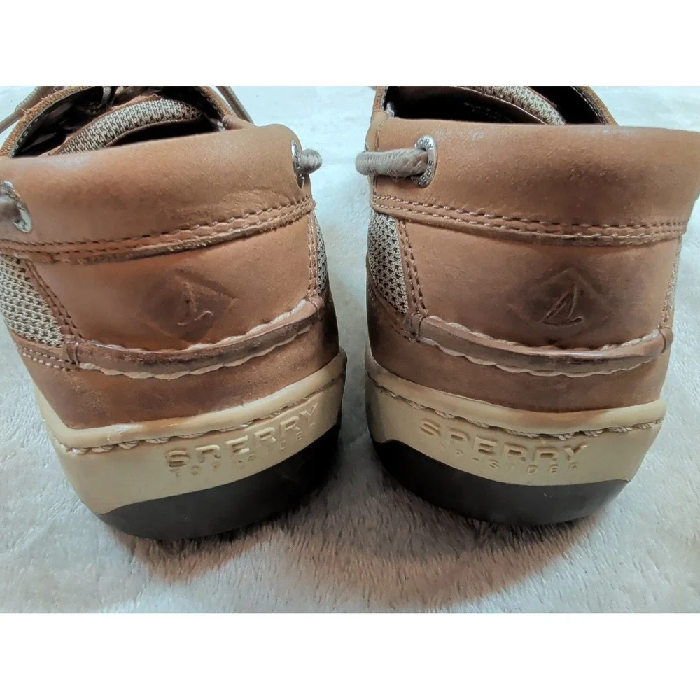 Sperry Top-Sider Billfish Tan‎ Leather Mesh Boat Shoes Mens 10.5M 0771253